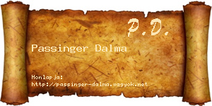 Passinger Dalma névjegykártya